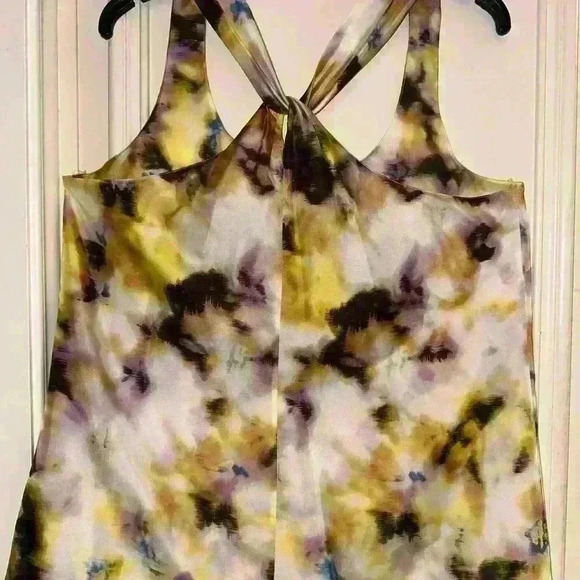 JCrew Women 100% silk tank that cross in the back size 12 - Picture 3 of 3